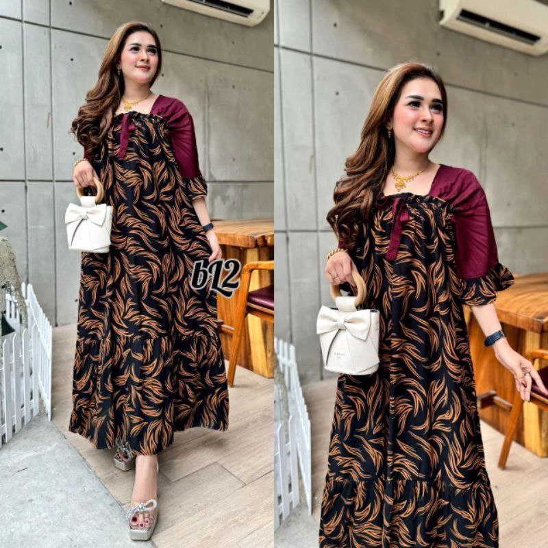 Daster Fuji Kombinasi Ld120 Pb130 bahan Rayon Adem